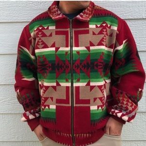 Rare 1970s Vintage Pendleton Bomber Jacket (Large)